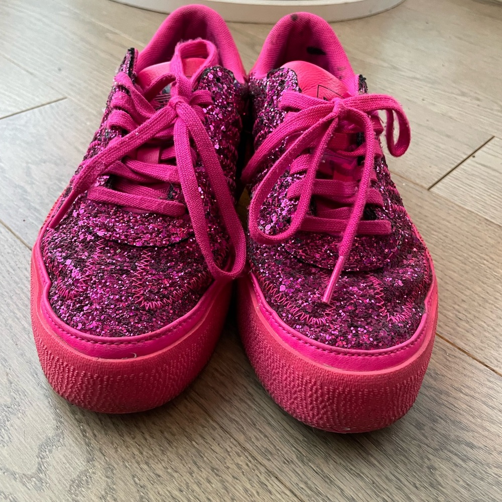 adidas Glittery Pink Athletic Shoes